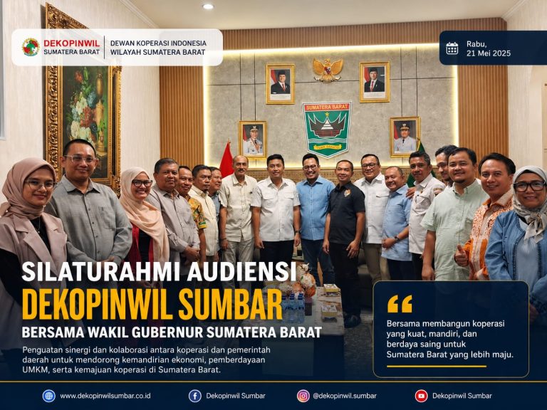 DEKOPIN Sumbar Audiensi dengan Wakil Gubernur, Matangkan Persiapan Pengukuhan Pengurus Periode 2025&ndash;2030