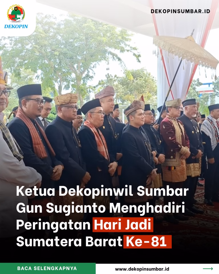 Ketua Dekopinwil Sumbar Gun Sugianto Hadiri Peringatan Hari Jadi ke-81 Provinsi Sumatera Barat