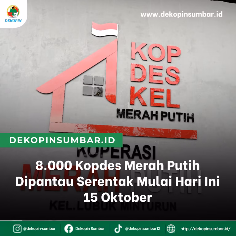 8.000 Kopdes Merah Putih Dipantau Serentak Mulai Hari Ini 15 Oktober